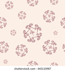 seamless  abstract patterns. Textile. Curls. flowers