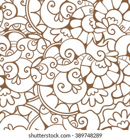 Seamless abstract pattern.Vector image. Doodle style.