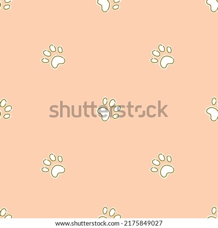 Seamless Abstract Pawns Footprint Pattern, Vector Eps 10, Pawn Animals.