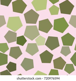 Seamless abstract pentagon geometric pattern, colorful & artistic for graphic design, catalog, textile or texture printing & background. Vector illustration graphic.