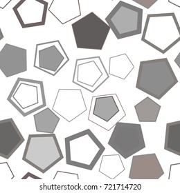 Seamless abstract pentagon geometric pattern, colorful & artistic for graphic design, catalog, textile or texture printing & background. Vector illustration graphic.