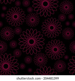 Seamless abstract pink and black background. Vector illustration. Abstract pattern.