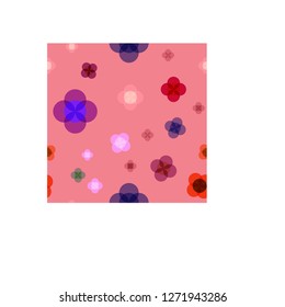 Seamless abstract pink flower pattern.