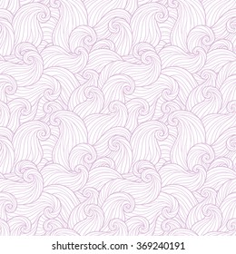 Seamless abstract pink hand-drawn waves pattern, wavy background. Seamless pattern can be used for wallpaper, pattern fills, web page background,surface textures. Gorgeous seamless background