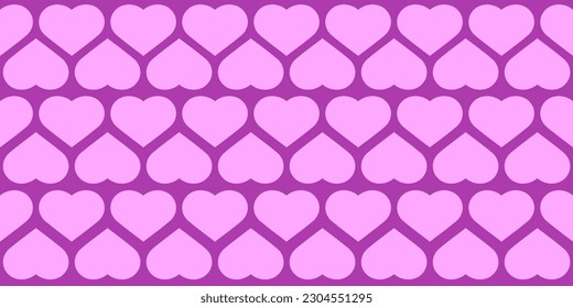Seamless abstract Pink heart and Pink background.