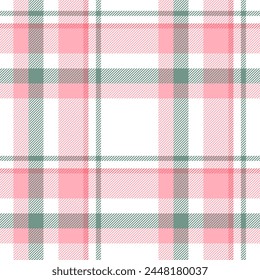 Seamless abstract pink plaid christmas pattern background for holiday trend designs. Tartan vector illustration for print wrapping paper fabric card wallpaper.