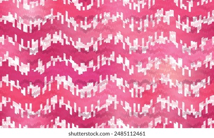 Seamless abstract pink zigzag vector pattern with vibrant colors. Eye-catching design	