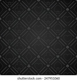 Seamless Abstract Poker Pattern Black