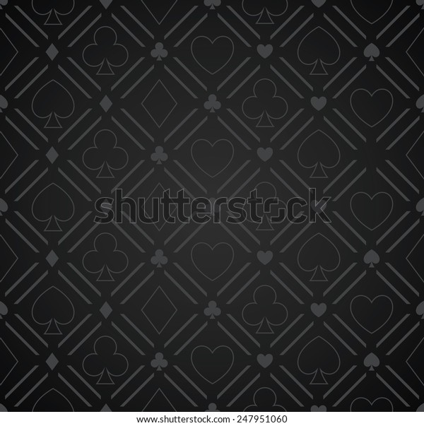 Seamless Abstract Poker Pattern Black Stock Vector (Royalty Free ...