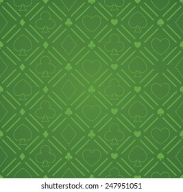 Seamless Abstract Poker Pattern Green
