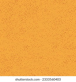 Seamless abstract polka dot pattern. Dusty hand drawn drip points on gold background. Stone terrazzo texture, ink blots stain, grain, paint splash, spray effect. Vector grunge splattered illustration