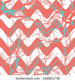 Seamless Abstract Pop Chevron Wave Pattern