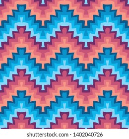 Seamless Abstract Pop Ethnic Zigzag Chevron Pattern Background Tile