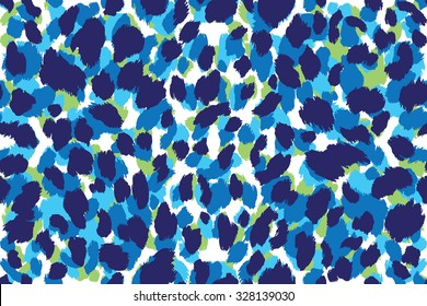 Seamless abstract print with imitation leopard skin spots. Vector illustration. 