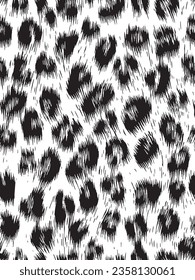 Seamless abstract print with leopard skin imitation. Vector illustration.