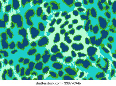 Seamless abstract print with leopard skin imitation. Vector illustration. 