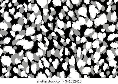 Seamless abstract print with leopard skin imitation. Vector illustration. 