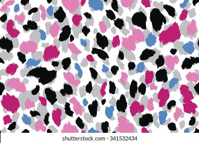 Seamless abstract print with leopard skin imitation. Vector illustration. 