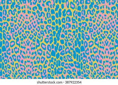 Seamless abstract print with leopard skin imitation. Vector 