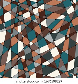 Nahtloser abstrakter Druck mit Linien. Geometrische Formen mit abgerundeten Ecken. Vektorillustration.