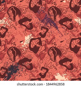 Seamless abstract psychedelic colorful pattern