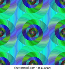 Seamless abstract psychedelic spiral pattern design background