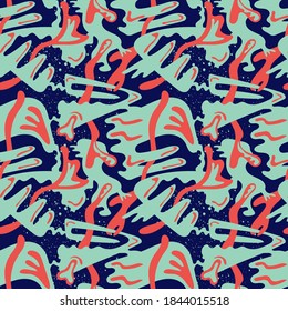 Seamless abstract psychedelic urban colorful pattern