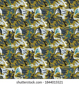 Seamless abstract psychedelic urban colorful pattern