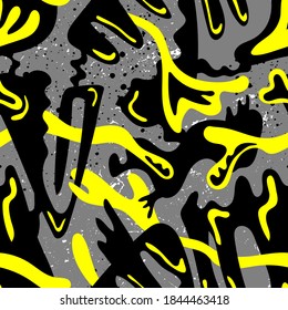 Seamless abstract psychedelic urban colorful pattern