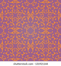 Seamless abstract purple pattern with gradient. Vector illustration