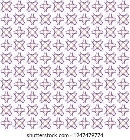 Seamless abstract purple texture on white background. Arranged in a staggered manner two medium floral fractal patterns. Vector.
