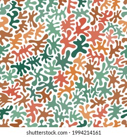Seamless abstract puzzles pattern, vector illustration.