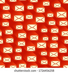 Seamless abstract red background with hot letters and a streak of light behind.