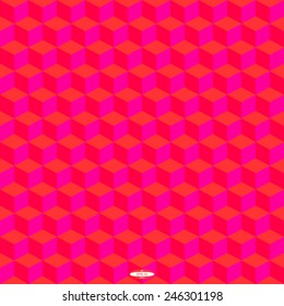 seamless abstract red pattern purple texture with magenta cube with purple line on raspberry background vector