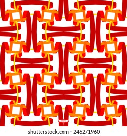 seamless abstract red white pattern with orange texture. vector