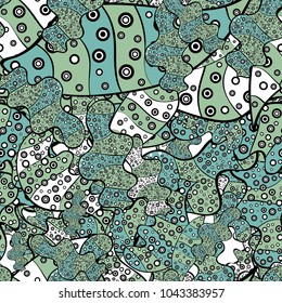 Seamless Abstract Retro Background Design. Pattern. Neutral, black and green on colors. Vector. Tender fabric pattern.