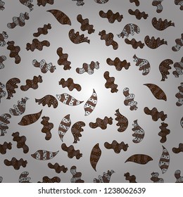Seamless Abstract Retro Background Design. Pattern. Vector. Tender fabric pattern. White, brown and black on colors.