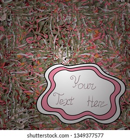 Seamless Abstract Retro Background Design. Pattern. Vector. Tender fabric pattern. Neutral, pink and white on colors.