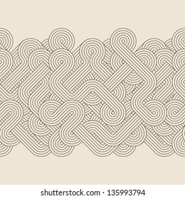 Seamless abstract retro border. Vector illustration