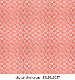 Seamless abstract retro geometric pattern. Chain elements aranged in overlapping vertical and horizontal layout.