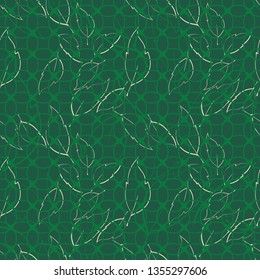 Seamless abstract retro geometric pattern. Illustration in shades of green and black. Ideal for fashion, gift, paper, scrapbooking and fabric.