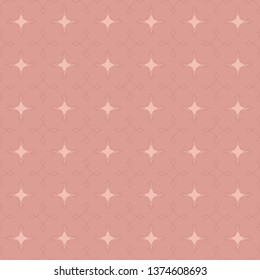 Seamless abstract retro geometric pattern. Illustration in pink, tan and cream. Ideal for fashion, gift, paper, scrapbooking and fabric.