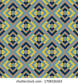 Seamless abstract retro geometric vector background.