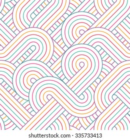 Seamless Abstract Retro Lines Pattern