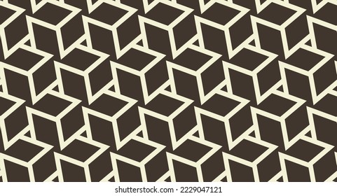 Seamless abstract retro pattern from geometric hexagonal shapes for web, print, wallpaper, gift wrapping, home decor, fashion, invitation background, textile design. Layered EPS8 vector file.