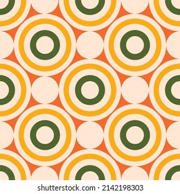 Seamless abstract retro pattern with minimalist print, bright colors, suitable for printing