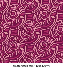 Seamless abstract rose flower pattern