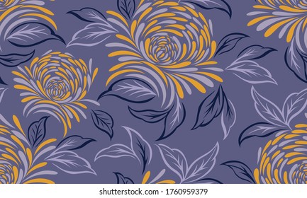 Seamless abstract rose flower pattern design