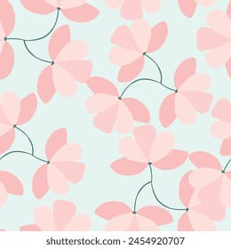 Seamless abstract rose flower pattern design