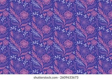 seamless abstract rose pattern with cotton flower one line sketch for textile use and fashionable wrapping prints

